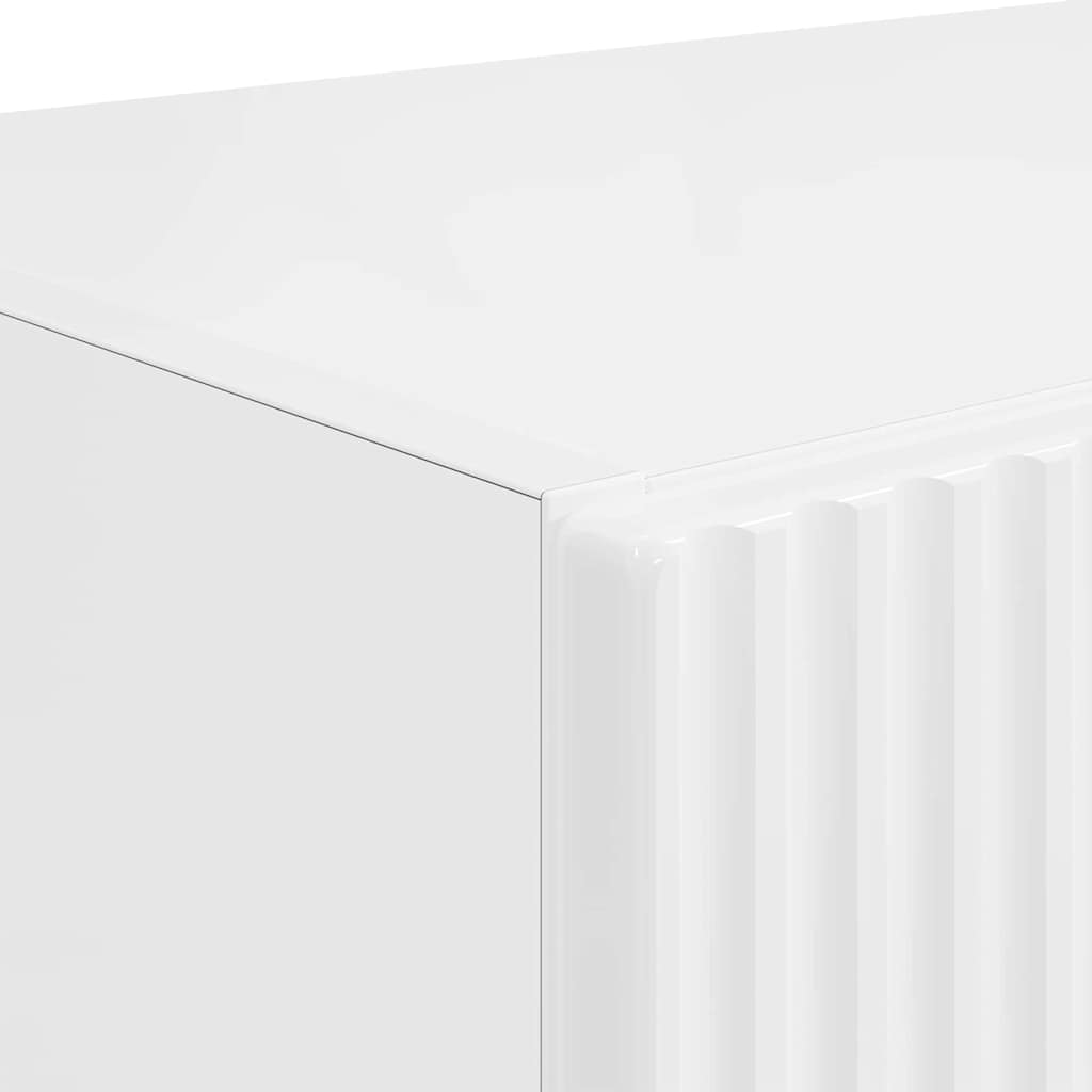 TV zidni ormar Zidne Visoki sjaj bijela 59,5 x 31 x 80 cm