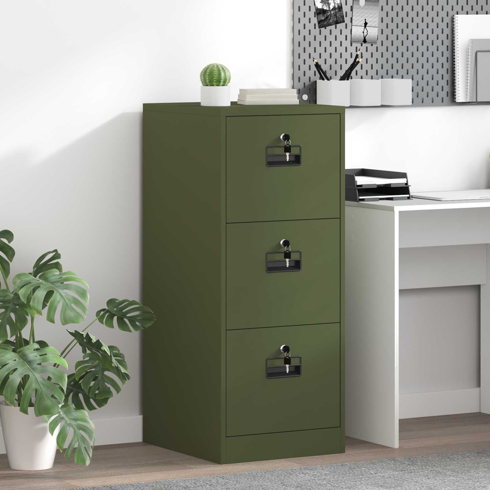 Kabinet za datoteke Maslinasto zelena 44 x 50 x 106.5 cm