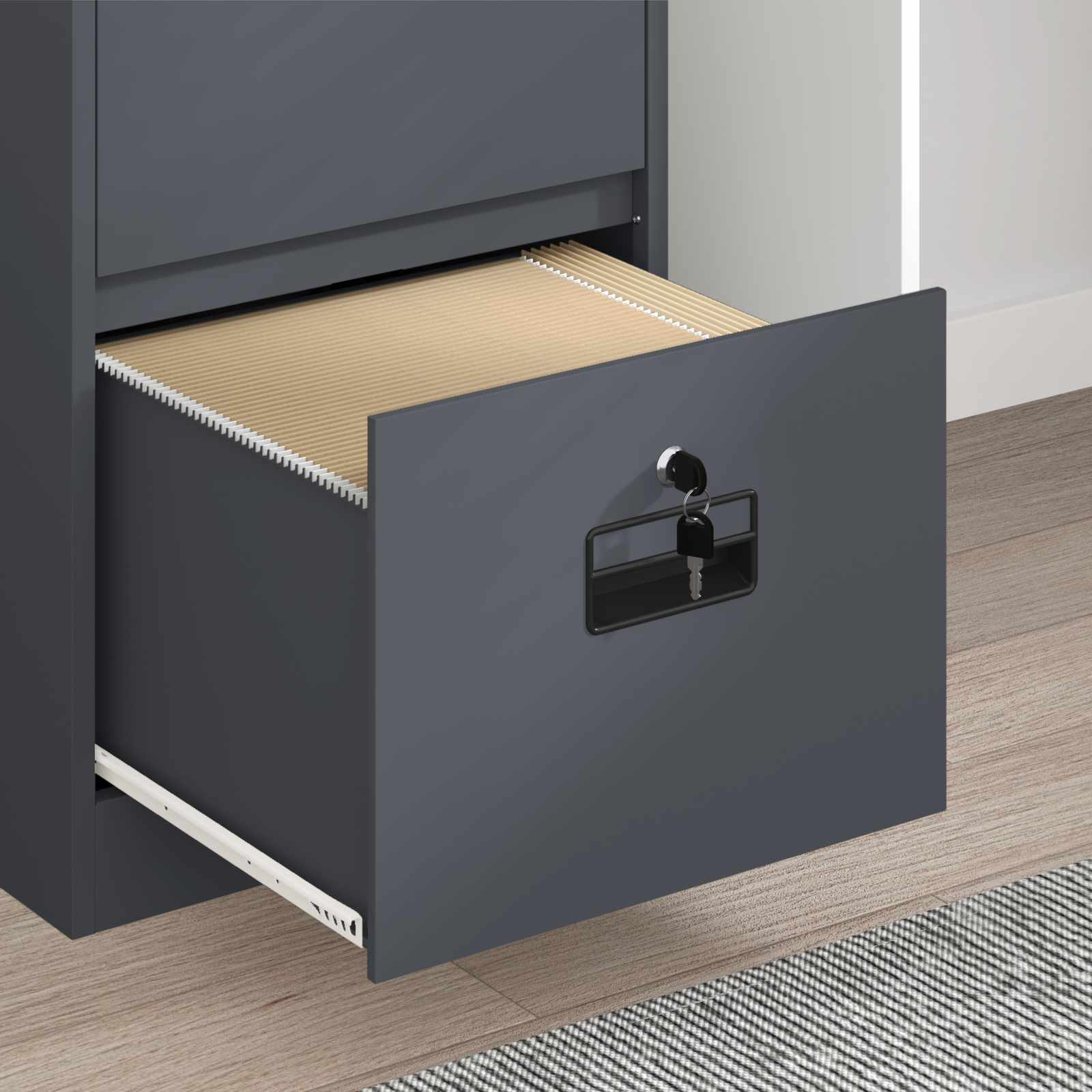 Kabinet za datoteke s ladicama Antracit 45,5 x 42 x 74,5 cm