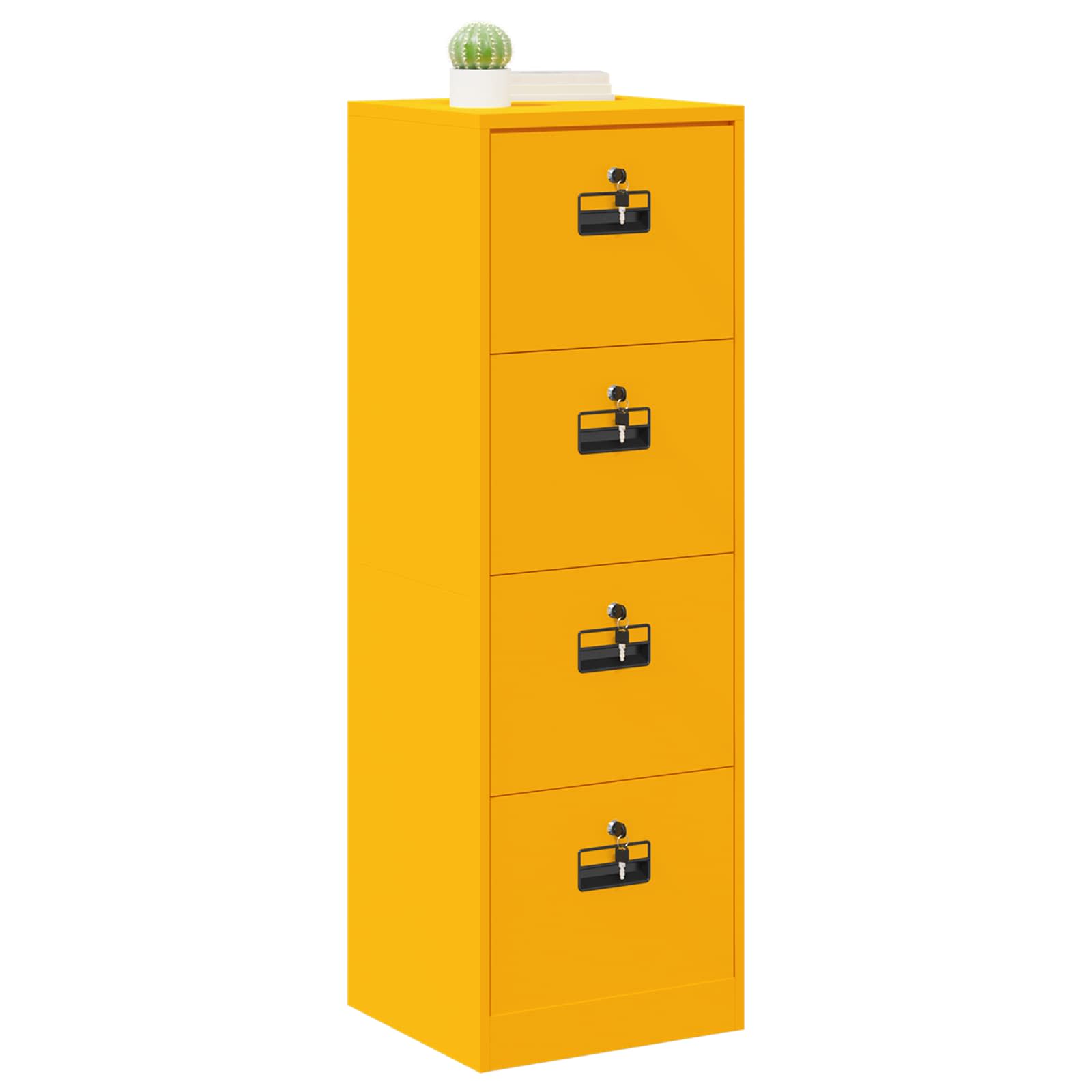 Kabinet za datoteke s ladicama Žuta 45,5 x 42 x 139 cm