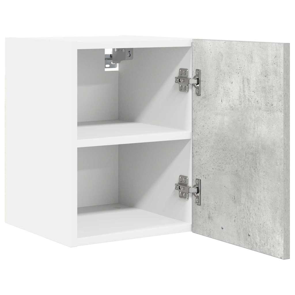 Viseći ormarić 2 pcs Beton siva i bijela 30 x 31 x 40 cm