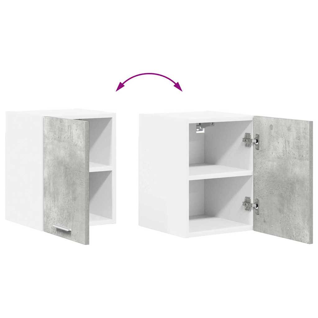 Viseći ormarić 2 pcs Beton siva i bijela 30 x 31 x 40 cm