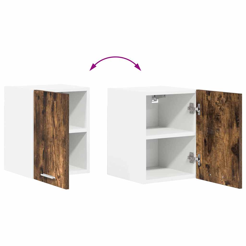 Viseći ormarić 2 pcs Dimljeni hrast i bijela 30 x 31 x 40 cm