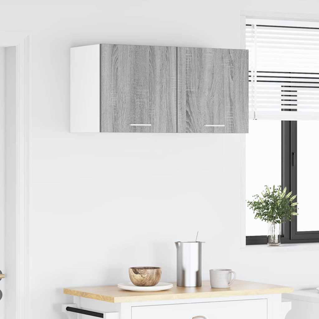 Viseći ormarić 2 pcs Siva Sonoma i bijela 40 x 31 x 40 cm