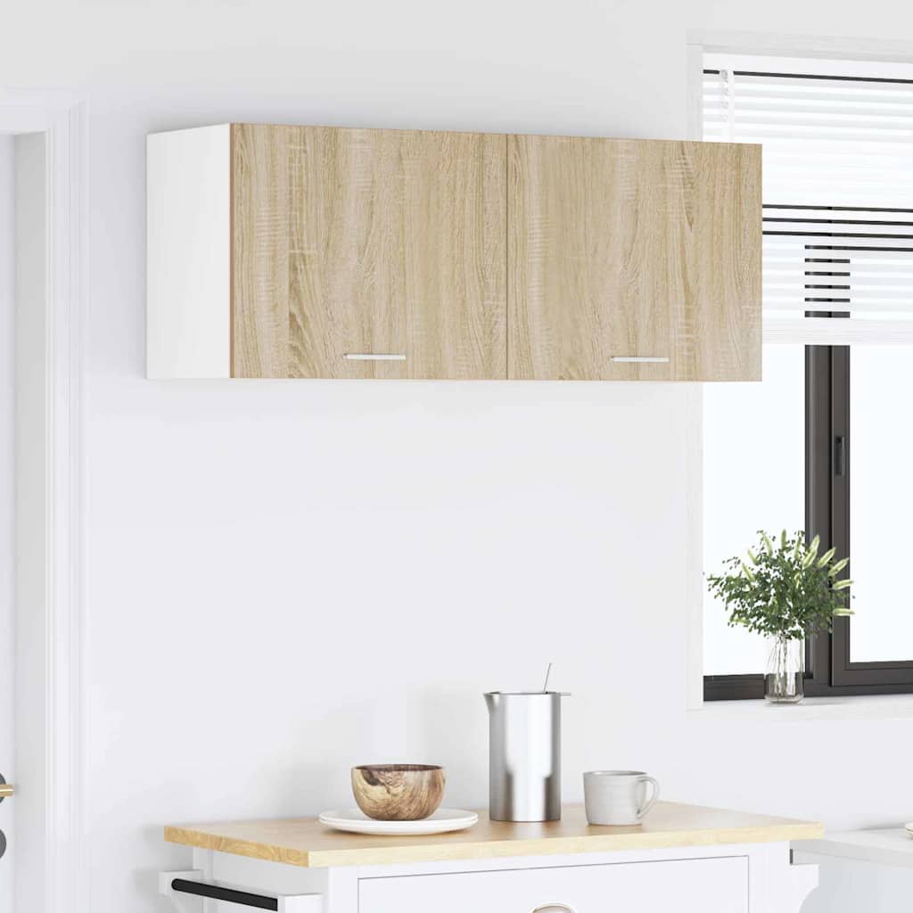 Viseći ormarić 2 pcs Sonoma hrast i bijela 50 x 31 x 40 cm