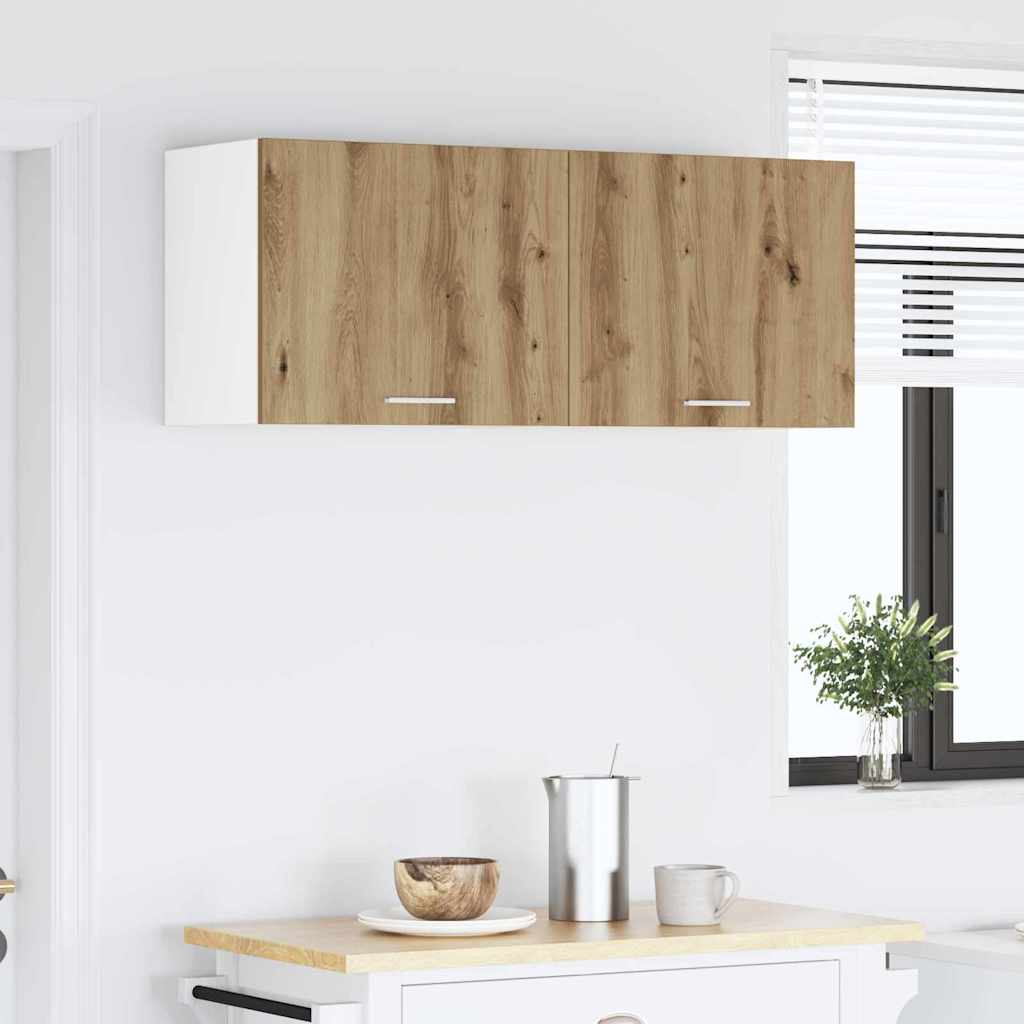 Viseći ormarić 2 pcs Umjetnički hrast i bijela 50 x 31 x 40 cm