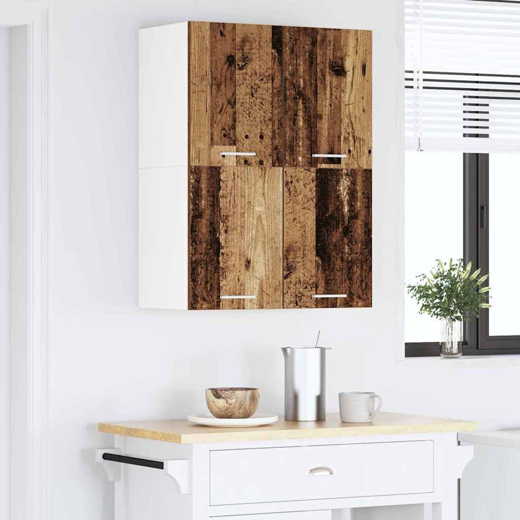 Viseći ormarić 2 pcs Stari drvo i bijela 60 x 31 x 40 cm