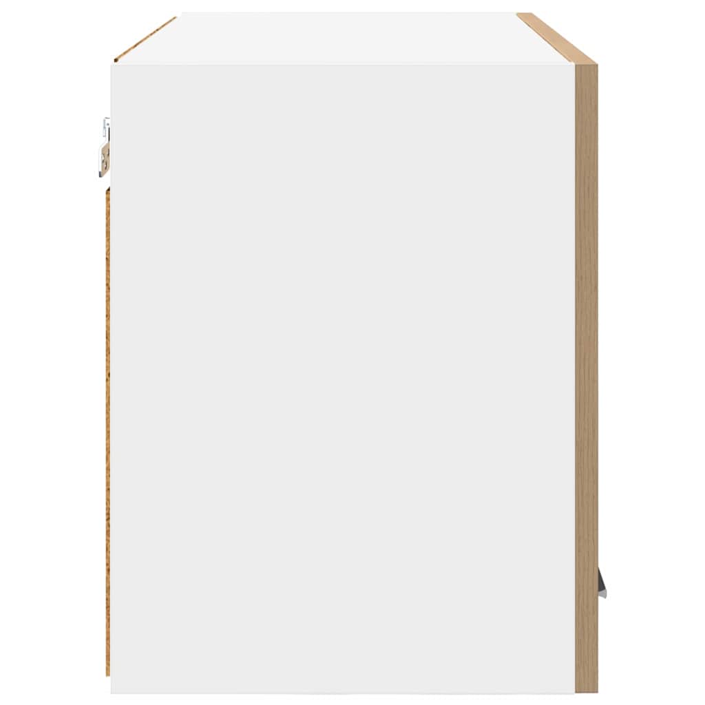 Viseći ormarić 2 pcs Umjetnički hrast i bijela 60 x 31 x 40 cm
