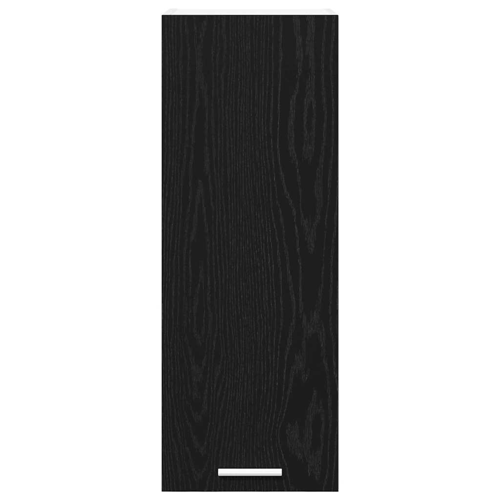 Viseći ormarić 2 pcs Crni hrast i bijela 30 x 31 x 80 cm