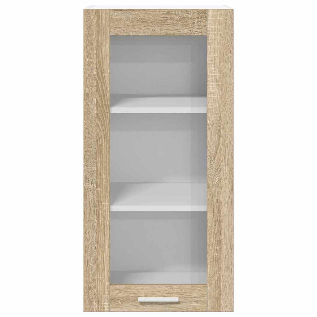 Viseći ormarić s pohranom 2 pcs Sonoma hrast 40 x 31 x 80 cm
