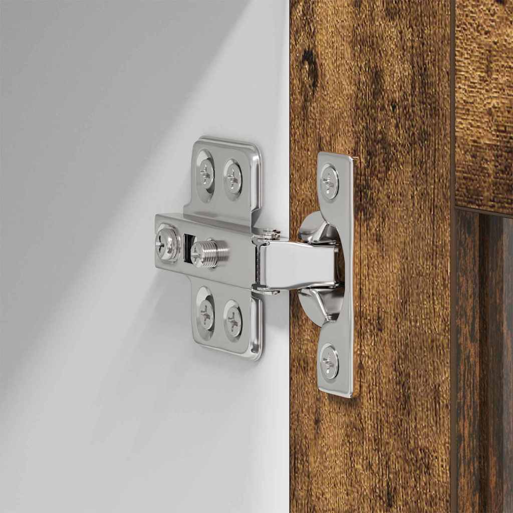 Viseći ormarić s pohranom 2 pcs Dimljeni hrast 40 x 31 x 80 cm
