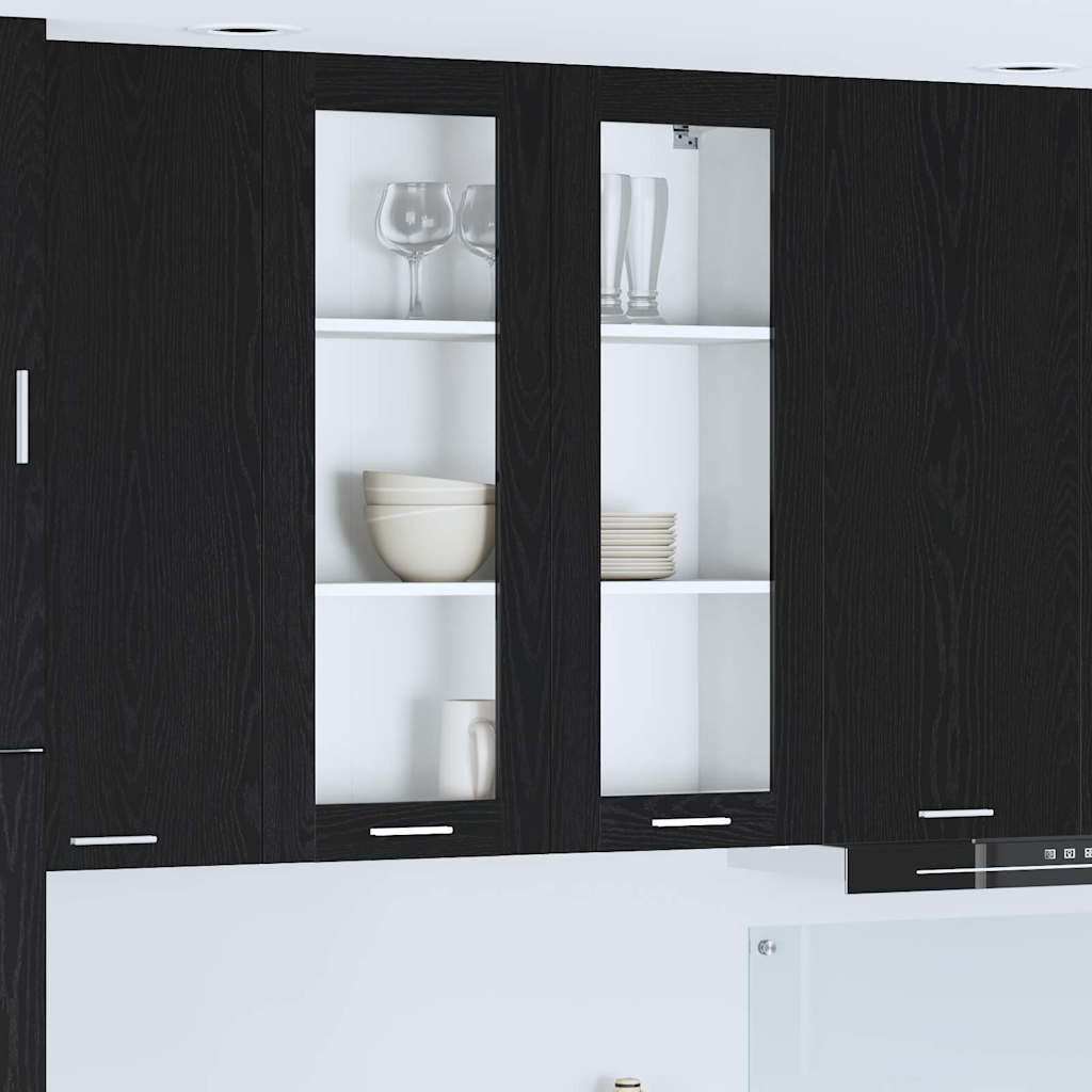 Viseći ormarić Crni hrast 80 x 31 x 100 cm Konstruirano drvo