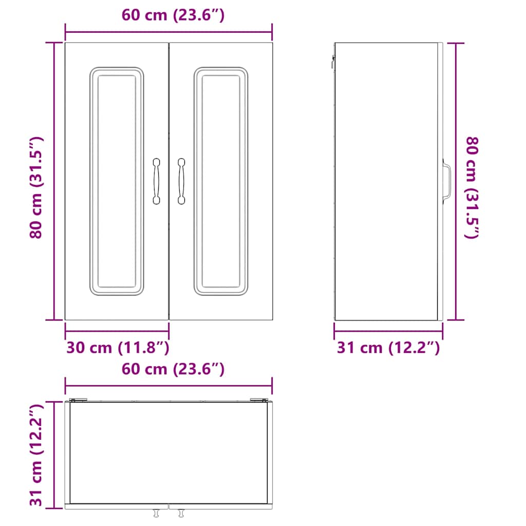 Ploča za perilicu posuđa Kalmar Sonoma hrast 60 x 31 x 80 cm