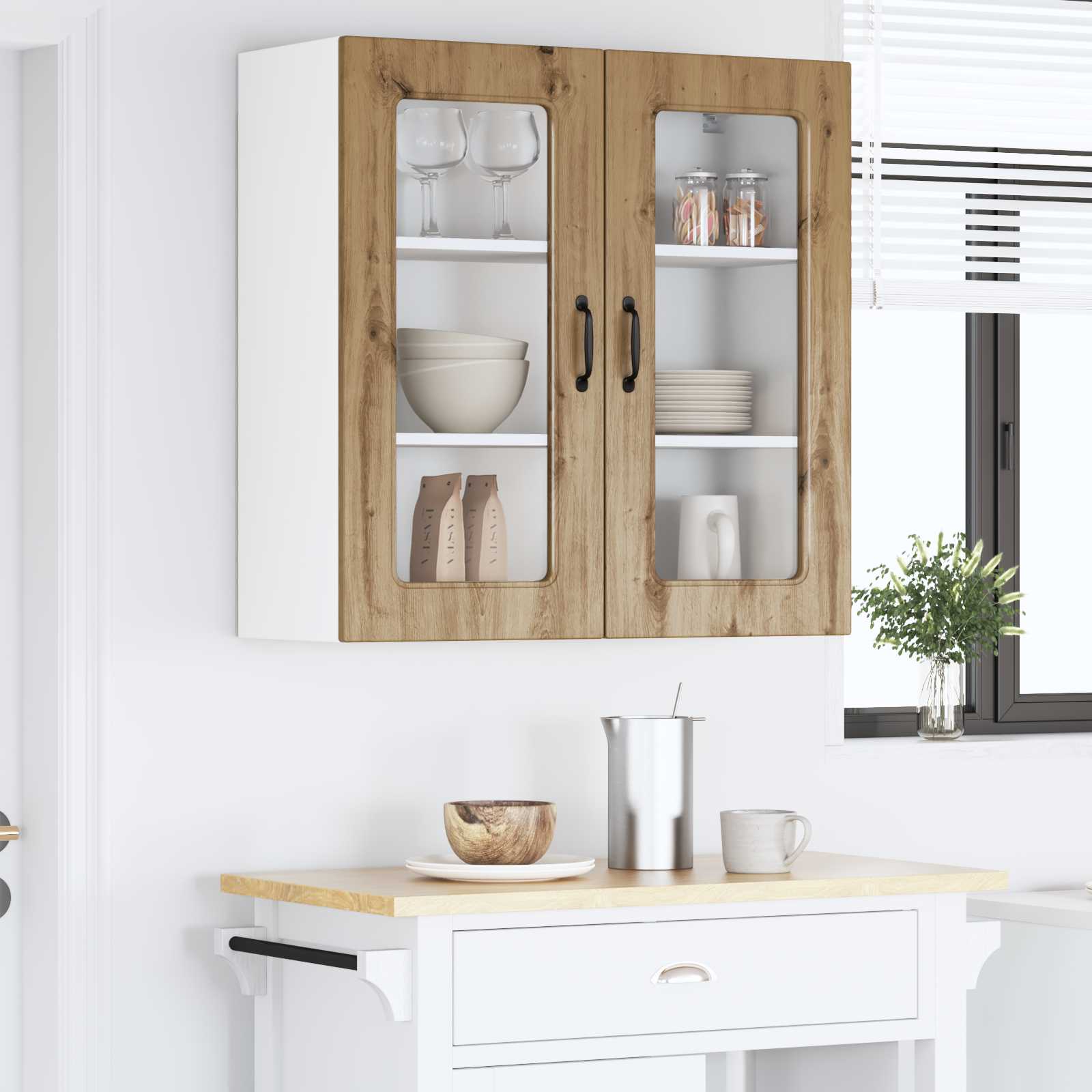 Ploča za perilicu posuđa s pohranom Kalmar Umjetnički hrast
