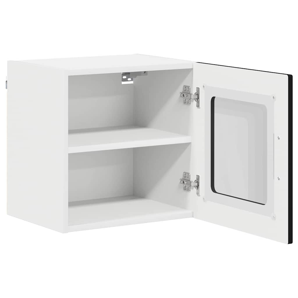 Zidni stakleni ormarić Lucca 2 pcs Crna 40 x 31 x 40 cm