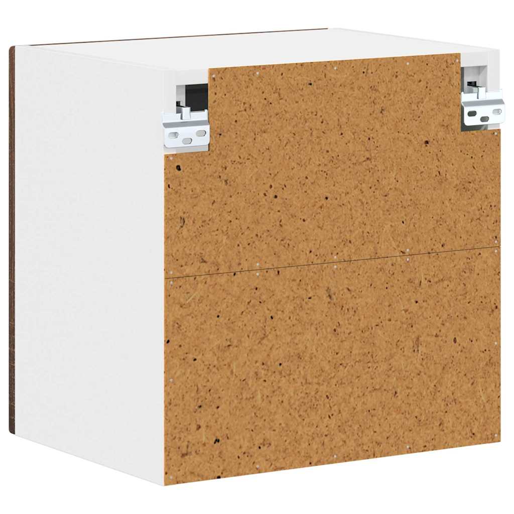 Zidni stakleni ormarić Lucca Smeđi hrast 40 x 31 x 40 cm