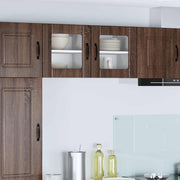 Zidni stakleni ormarić Lucca 2 pcs Smeđi hrast 40 x 31 x 40 cm
