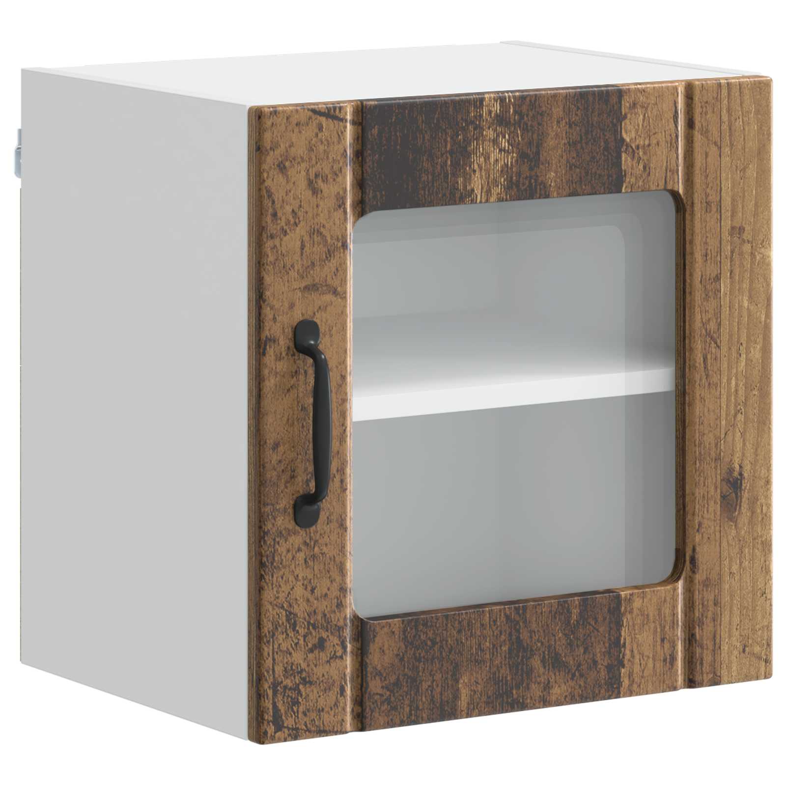 Zidni stakleni ormarić Lucca 2 pcs Staro drvo 40 x 31 x 40 cm