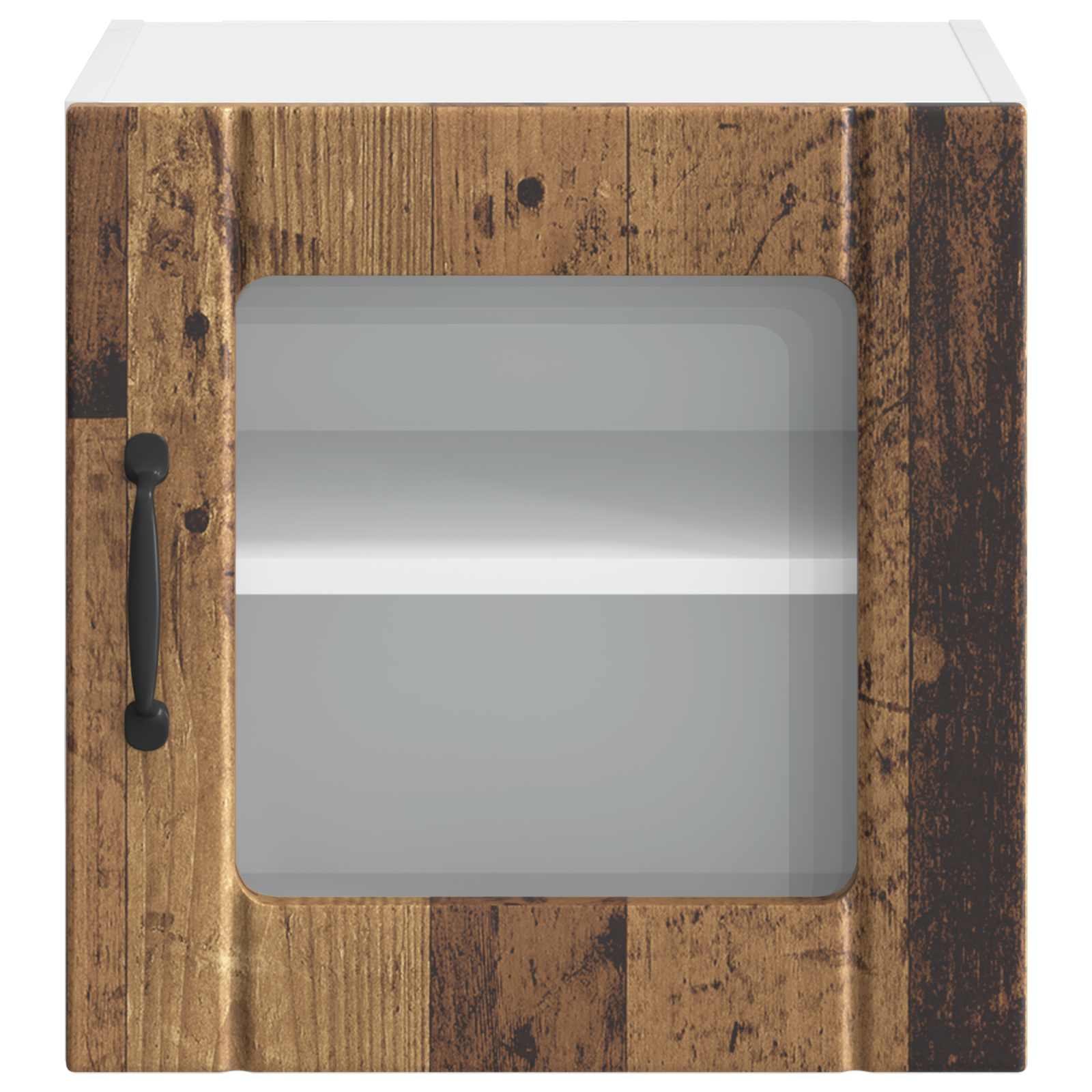 Zidni stakleni ormarić Lucca 2 pcs Staro drvo 40 x 31 x 40 cm