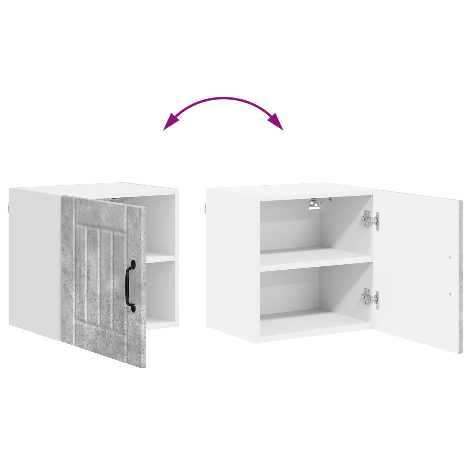 Ormar za Zid Lucca 2 pcs Betonska siva 40 x 31 x 40 cm
