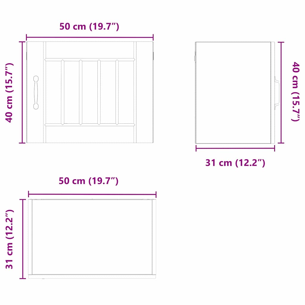 Ormar za Zid Lucca Hrast sonoma 50 x 31 x 40 cm