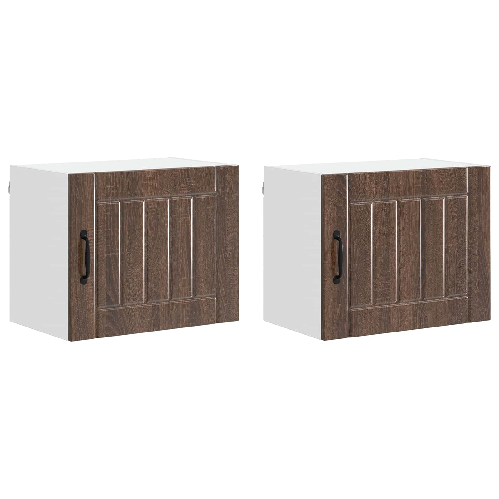 Ormar za Zid Lucca 2 pcs Smeđi hrast 50 x 31 x 40 cm