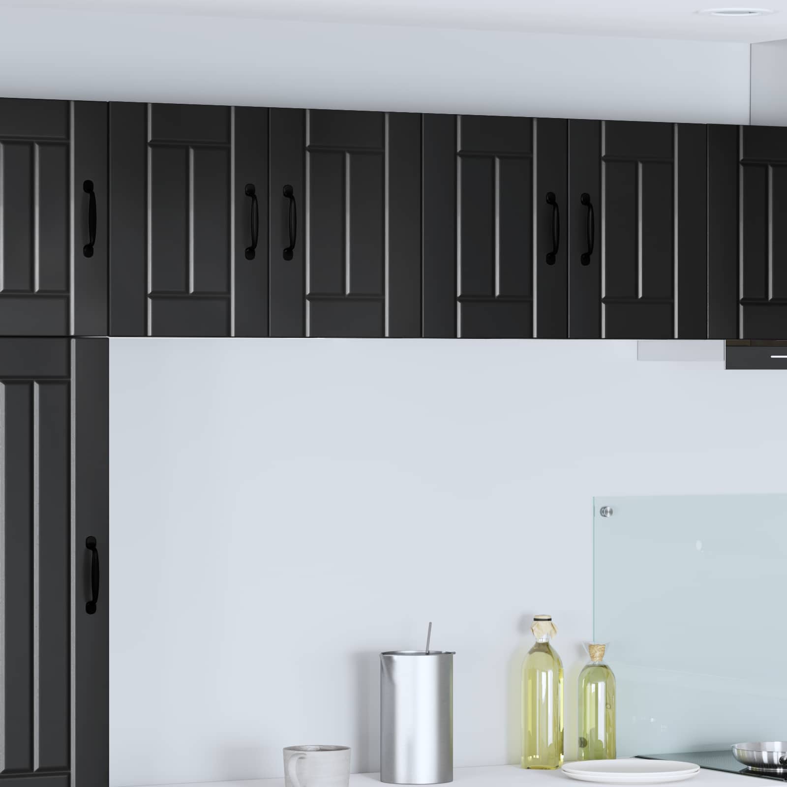 Ormar za Zid Lucca 2 pcs Crna 60 x 31 x 40 cm Konstruirano drvo