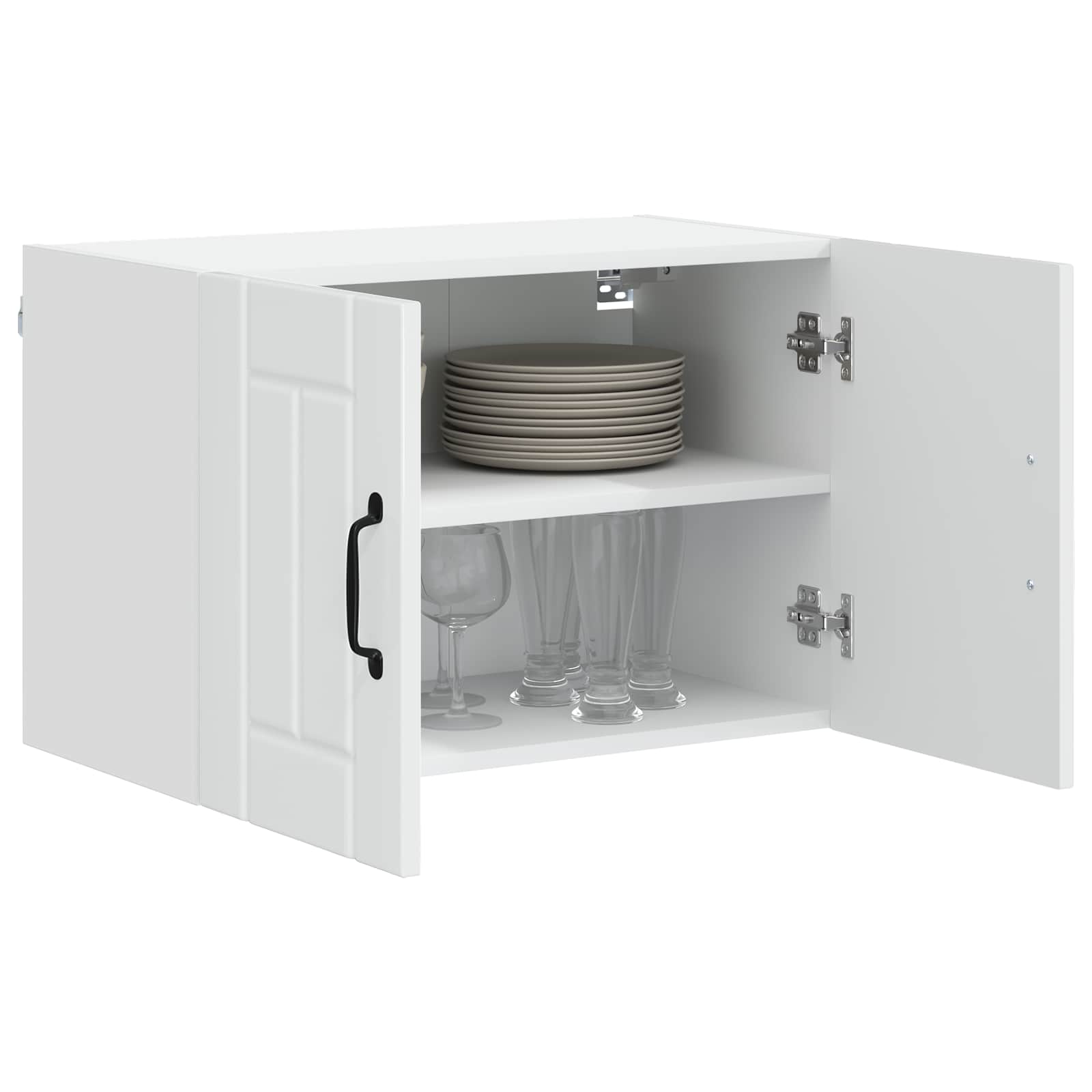 Ormar za Zid Lucca 2 pcs Bijela visokog sjaja 60 x 31 x 40 cm