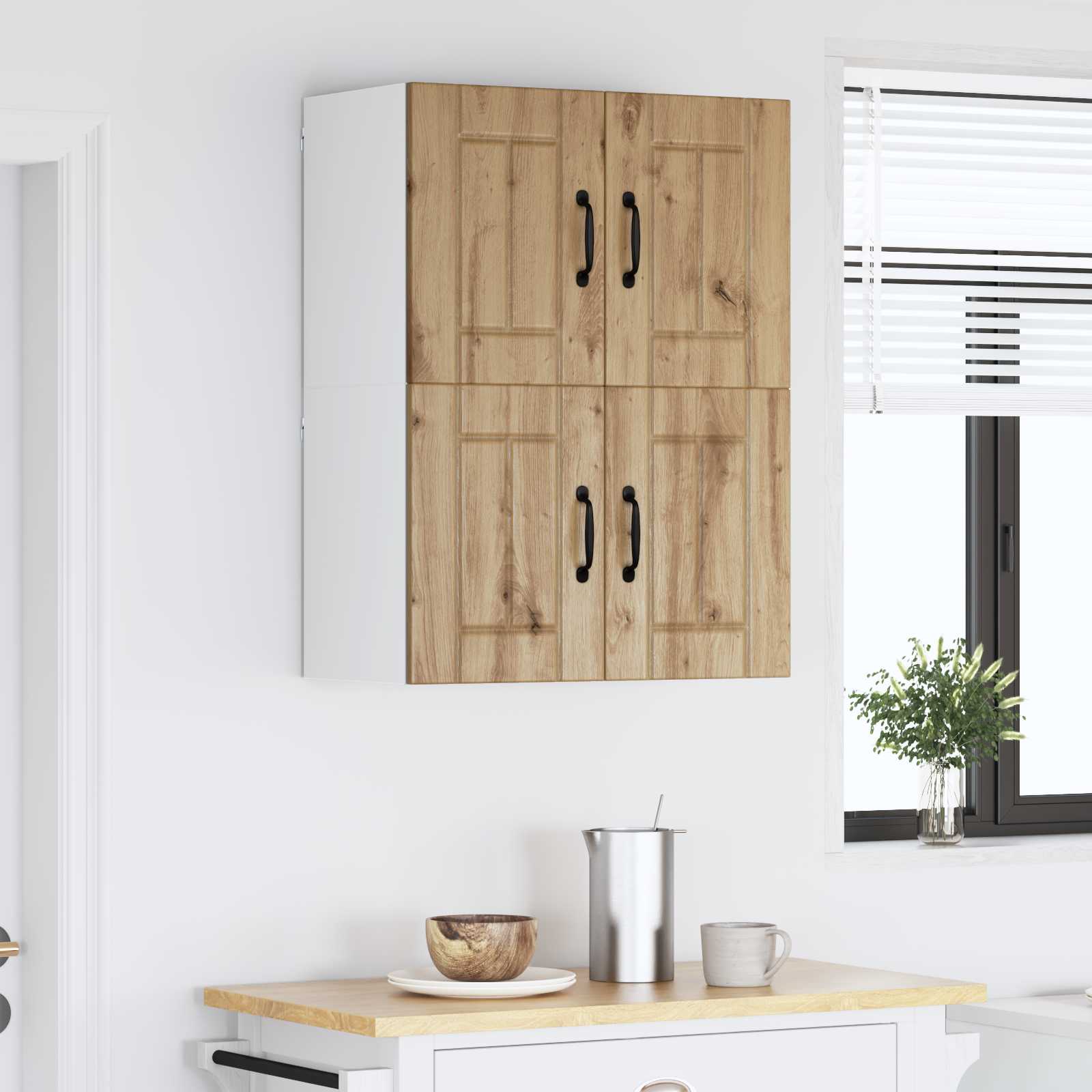 Ormar za Zid Lucca 2 pcs Hrast artisan 60 x 31 x 40 cm