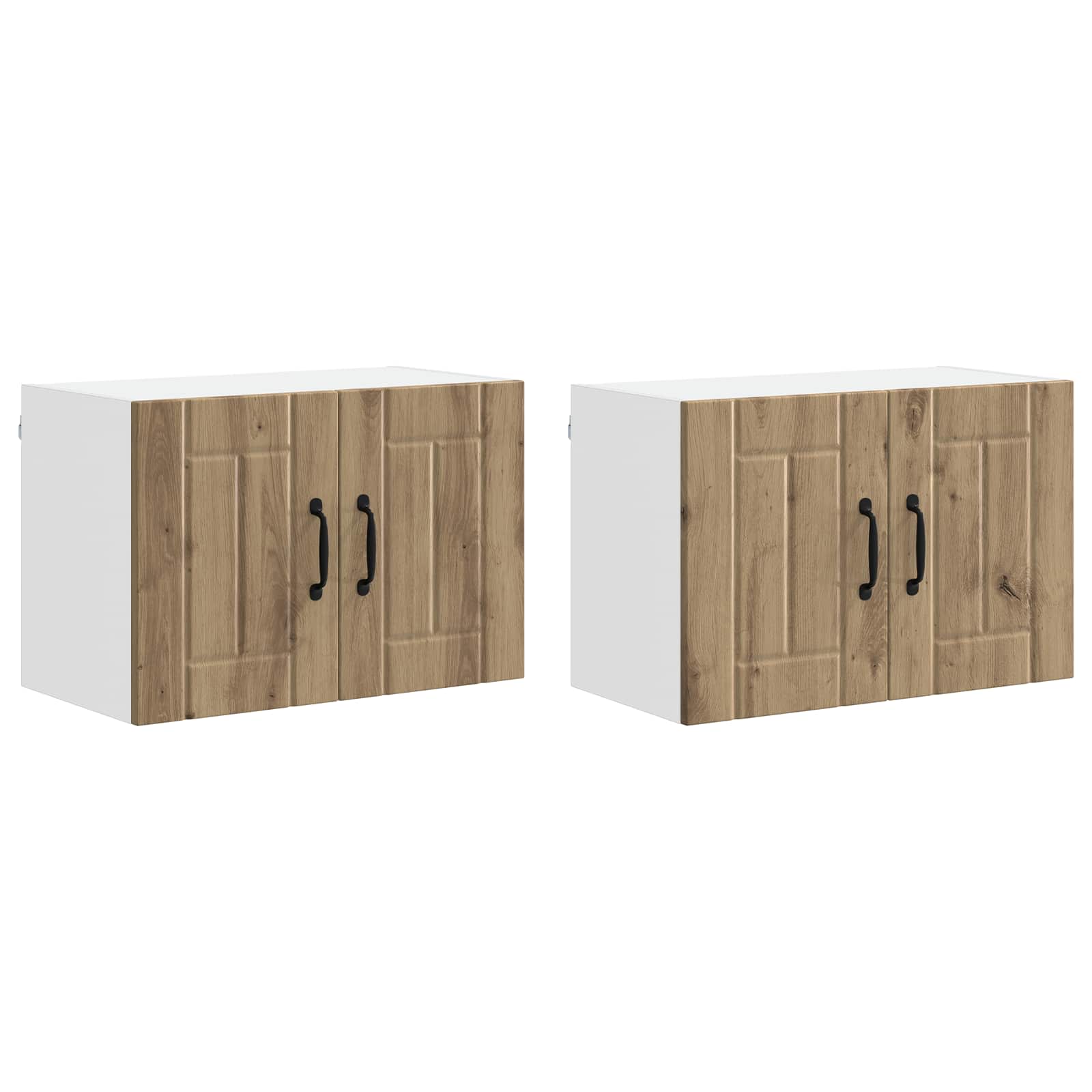 Ormar za Zid Lucca 2 pcs Hrast artisan 60 x 31 x 40 cm