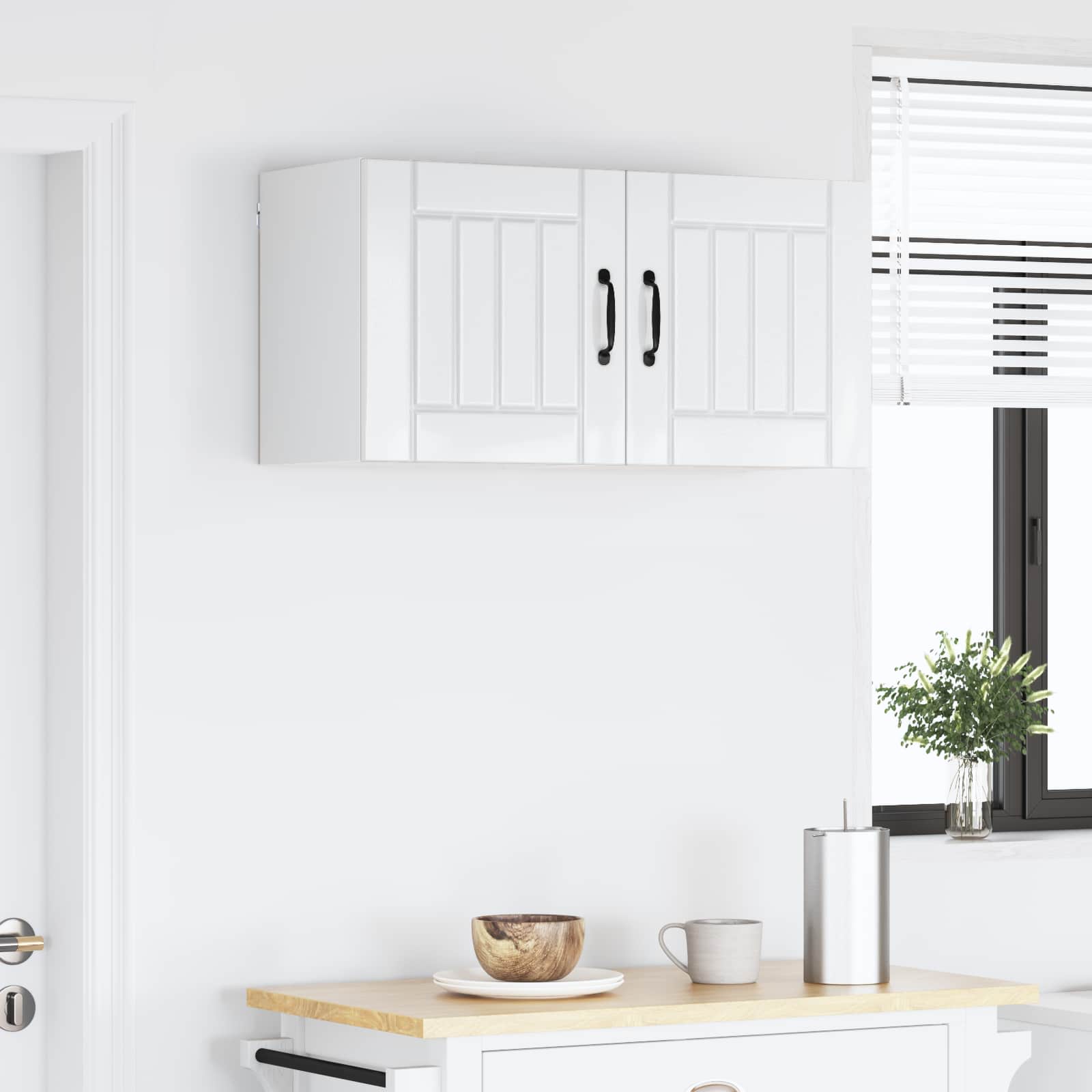 Ormar za Zid Lucca Bijela visokog sjaja 80 x 31 x 40 cm