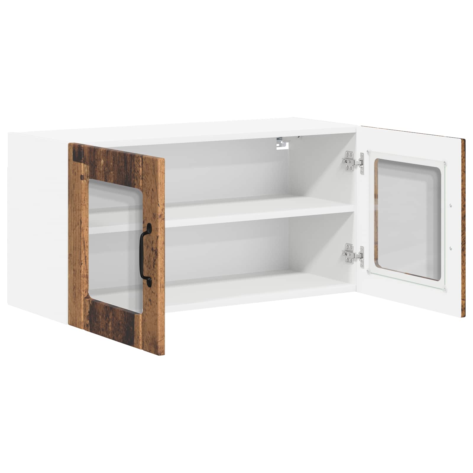 Zidni stakleni ormarić Lucca Staro drvo 80 x 31 x 40 cm