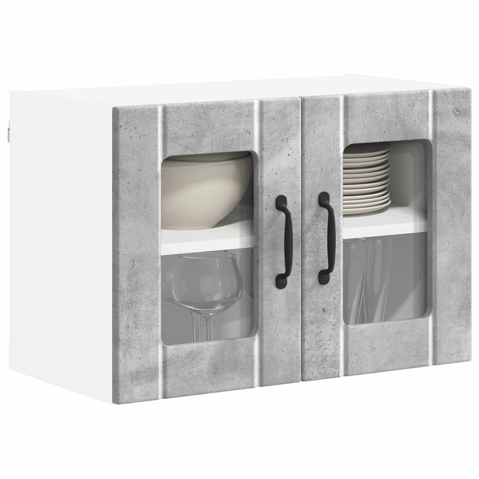 Zidni stakleni ormarić Lucca Betonska siva 60 x 31 x 40 cm