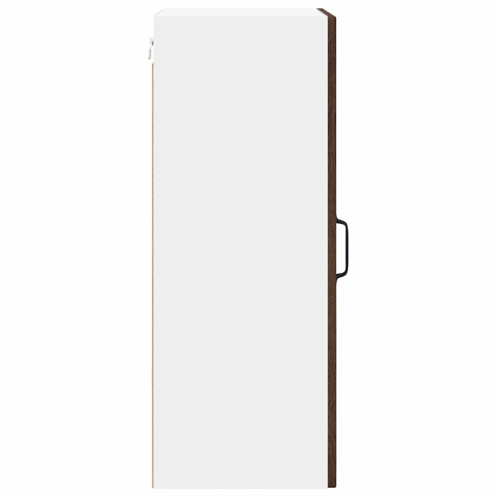 Zidni stakleni ormarić Lucca 2 pcs Smeđi hrast 40 x 31 x 80 cm