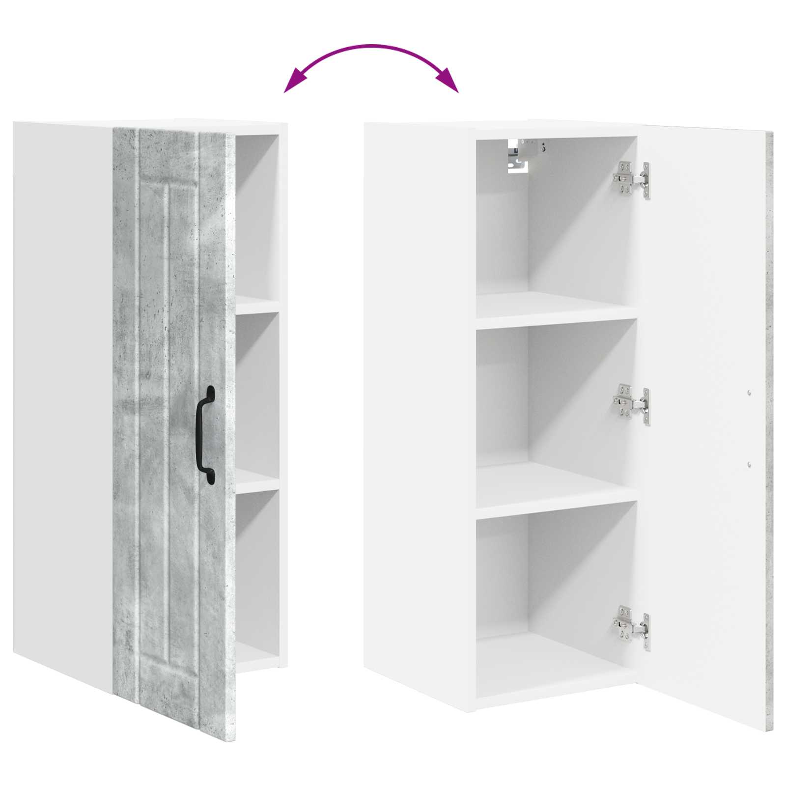 Ormar za Zid Lucca Betonska siva 30 x 31 x 80 cm