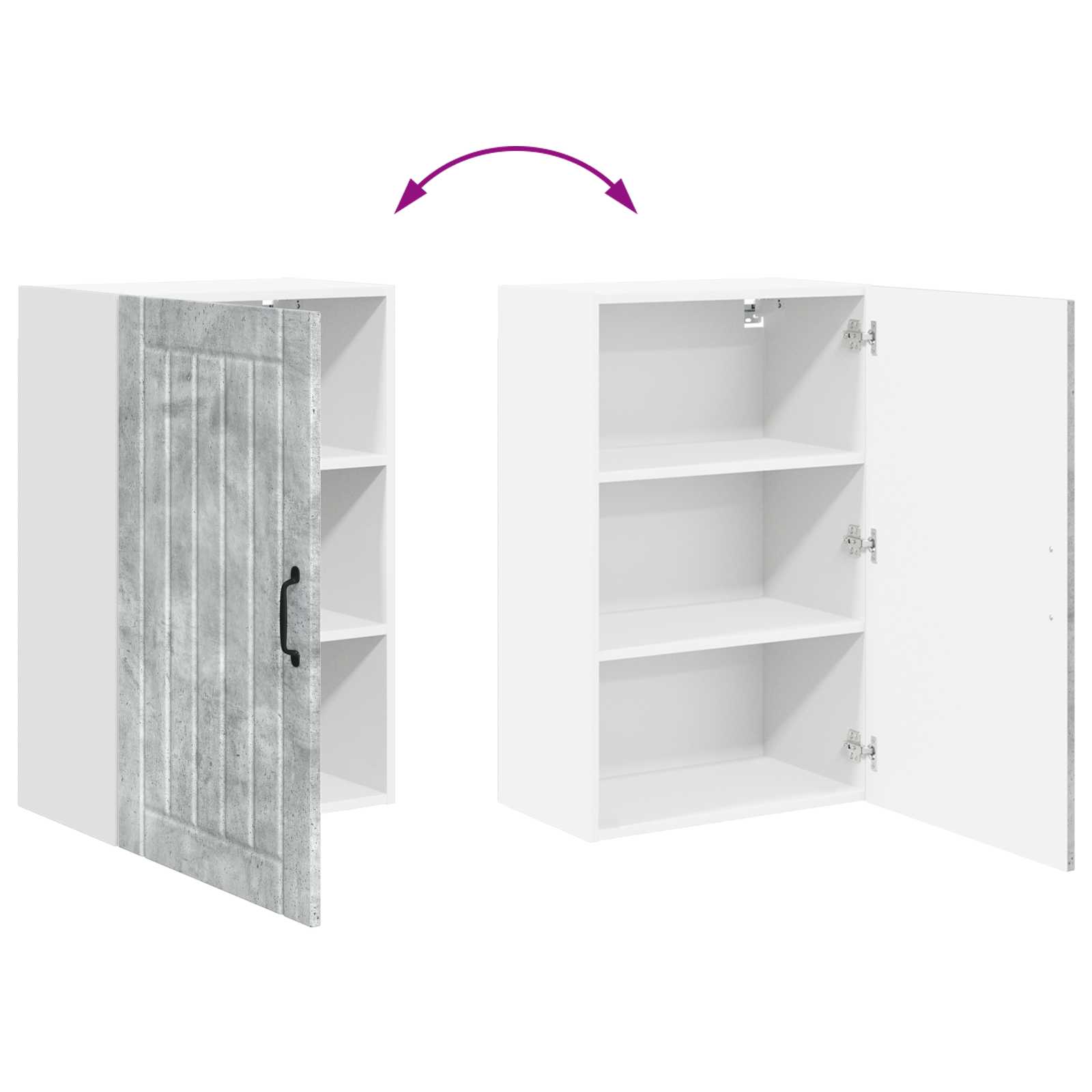Ormar za Zid Lucca Betonska siva 50 x 31 x 80 cm