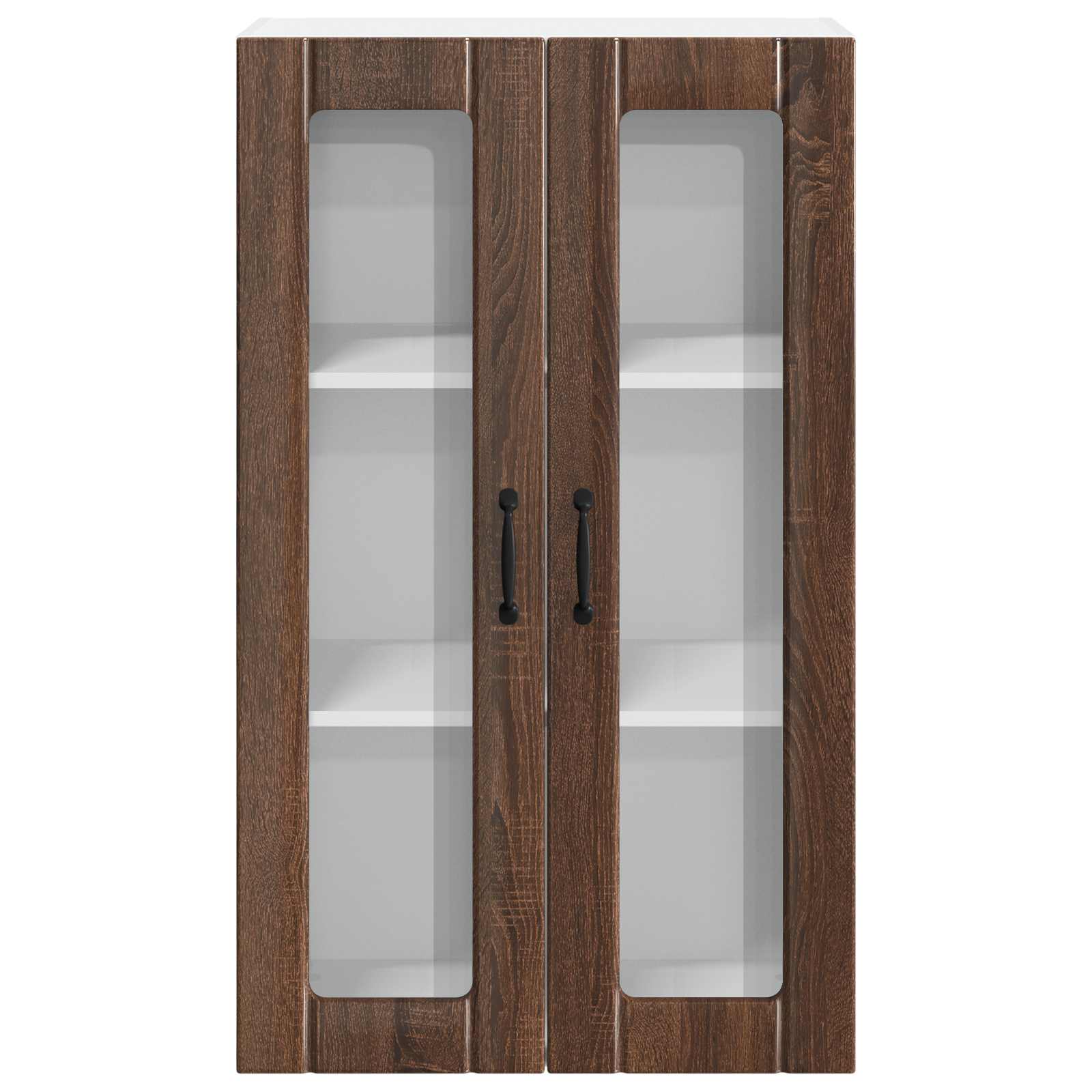 Zidni stakleni ormarić Lucca Smeđi hrast 60 x 31 x 100 cm