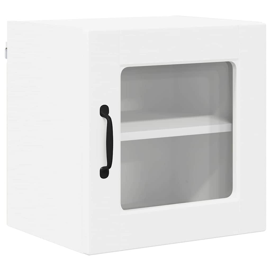 Zidni stakleni ormarić 2 pcs Bijelo 40 x 31 x 40 cm