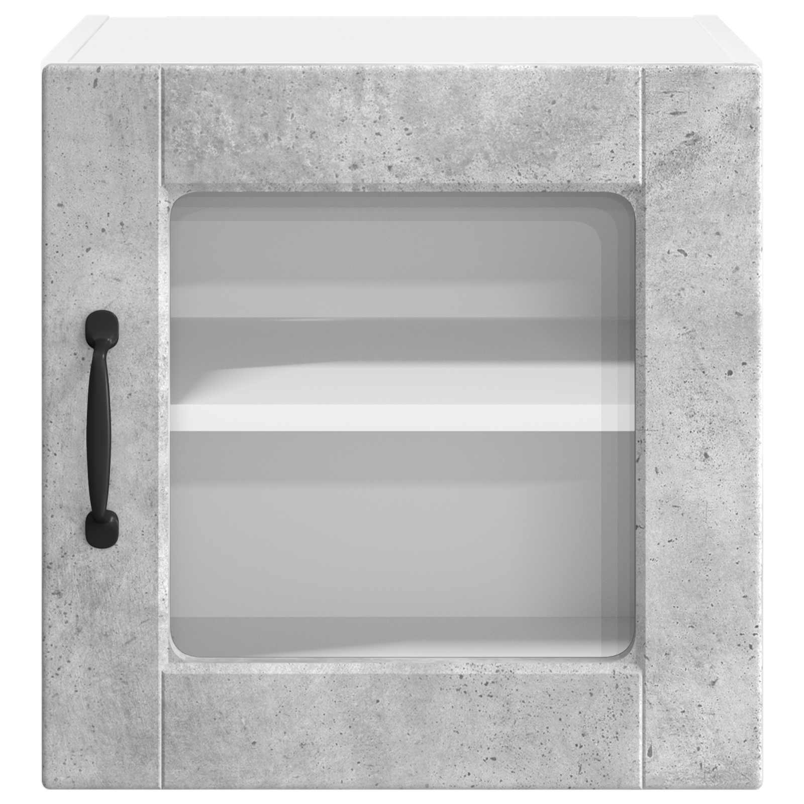 Zidni stakleni ormarić 2 pcs Betonski sivi 40 x 31 x 40 cm