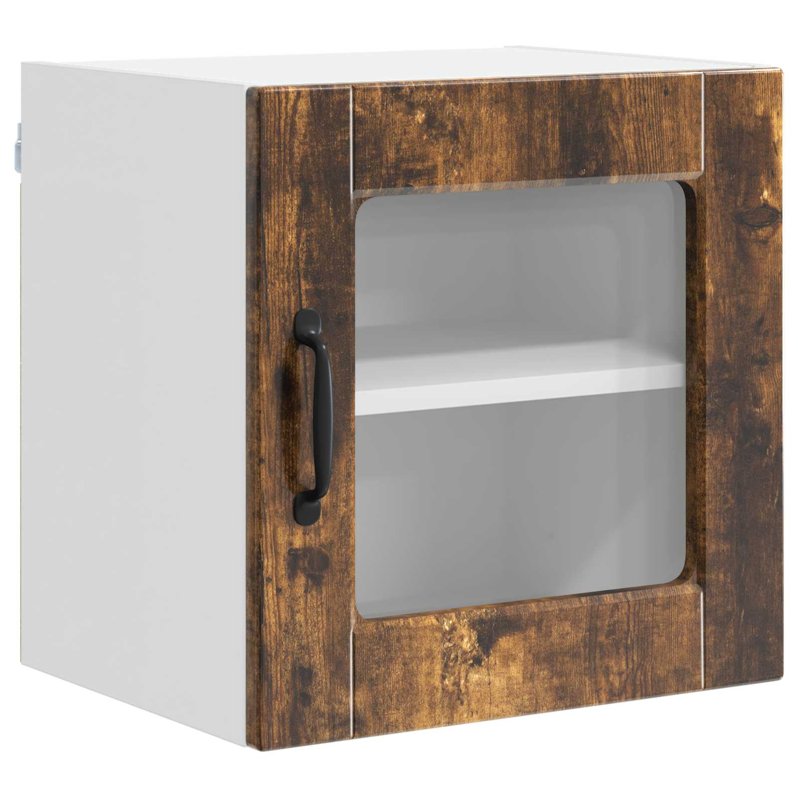 Zidni stakleni ormarić 2 pcs Dimljeni hrast 40 x 31 x 40 cm