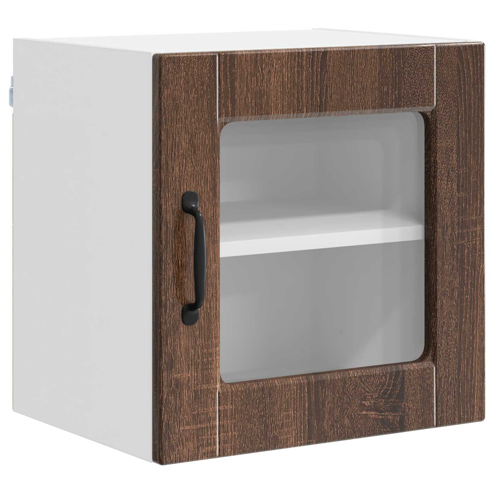 Zidni stakleni ormarić 2 pcs Smeđi hrast 40 x 31 x 40 cm