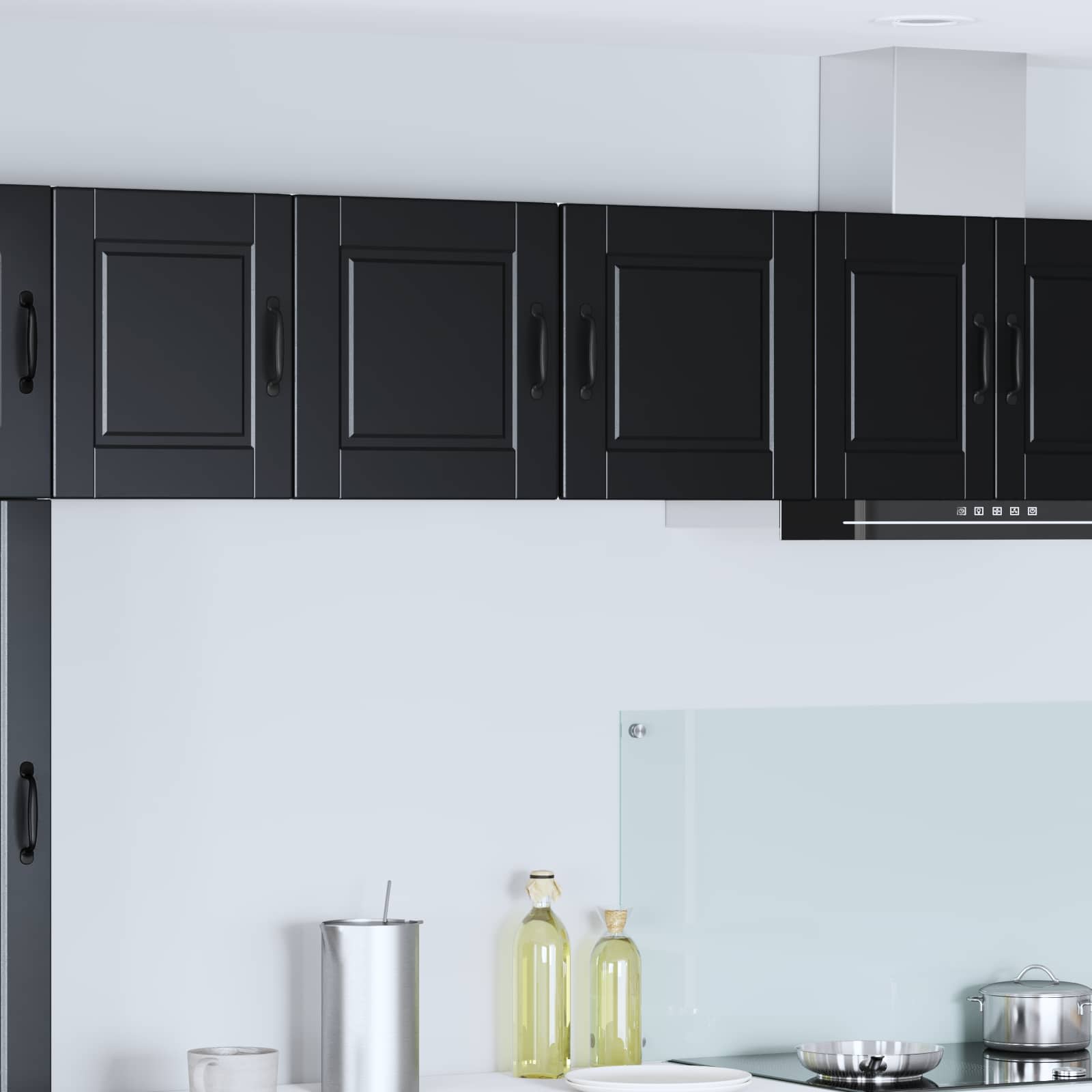 Ormar za Zid 2 pcs Crna 40 x 31 x 40 cm Konstruirano drvo