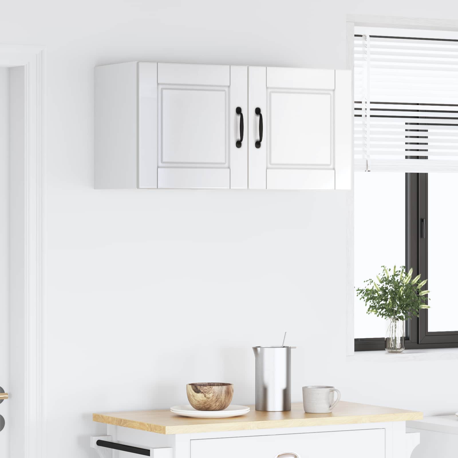 Ormar za Zid 2 pcs Visoki sjaj bijela 40 x 31 x 40 cm