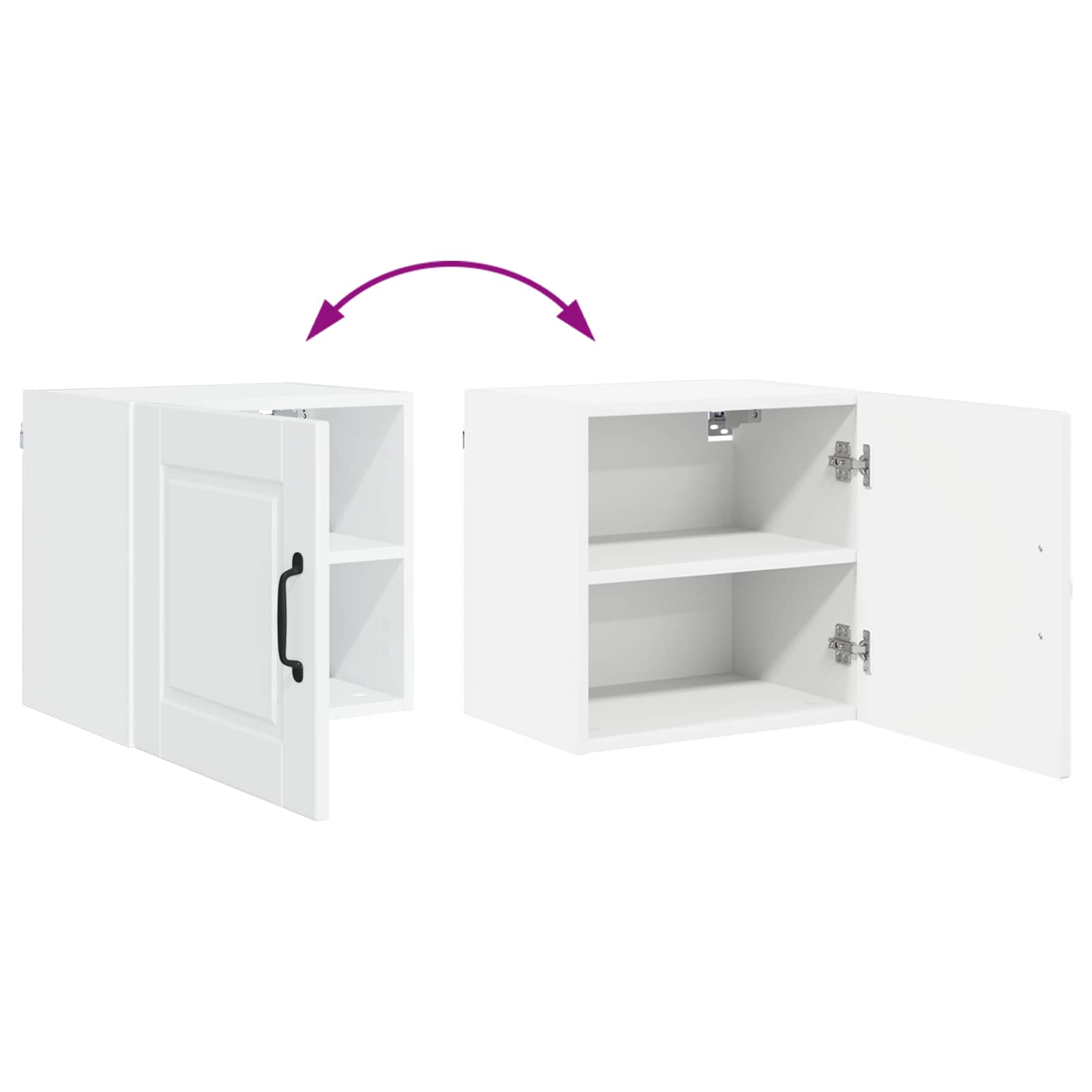 Ormar za Zid 2 pcs Visoki sjaj bijela 40 x 31 x 40 cm
