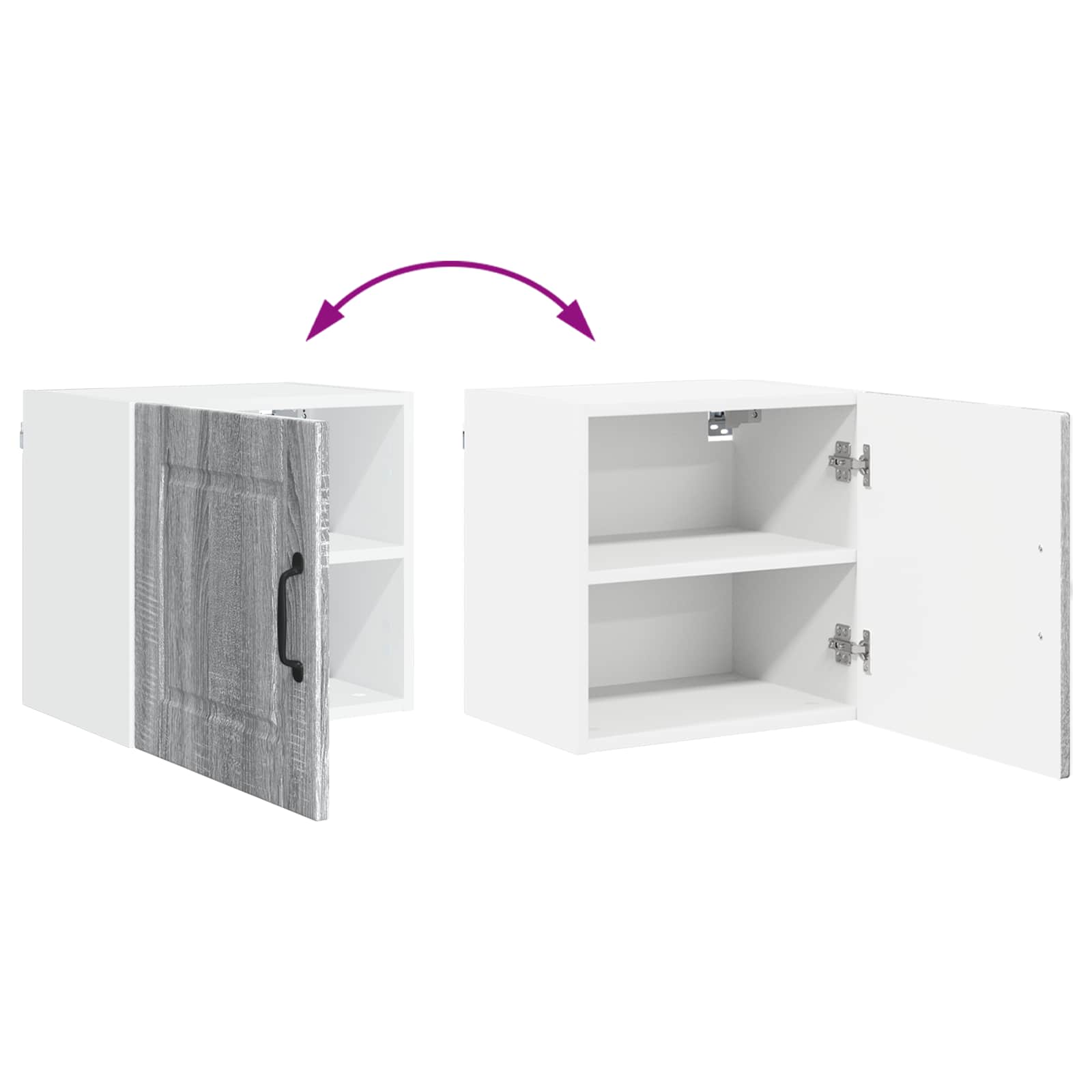 Ormar za Zid 2 pcs Siva Sonoma 40 x 31 x 40 cm