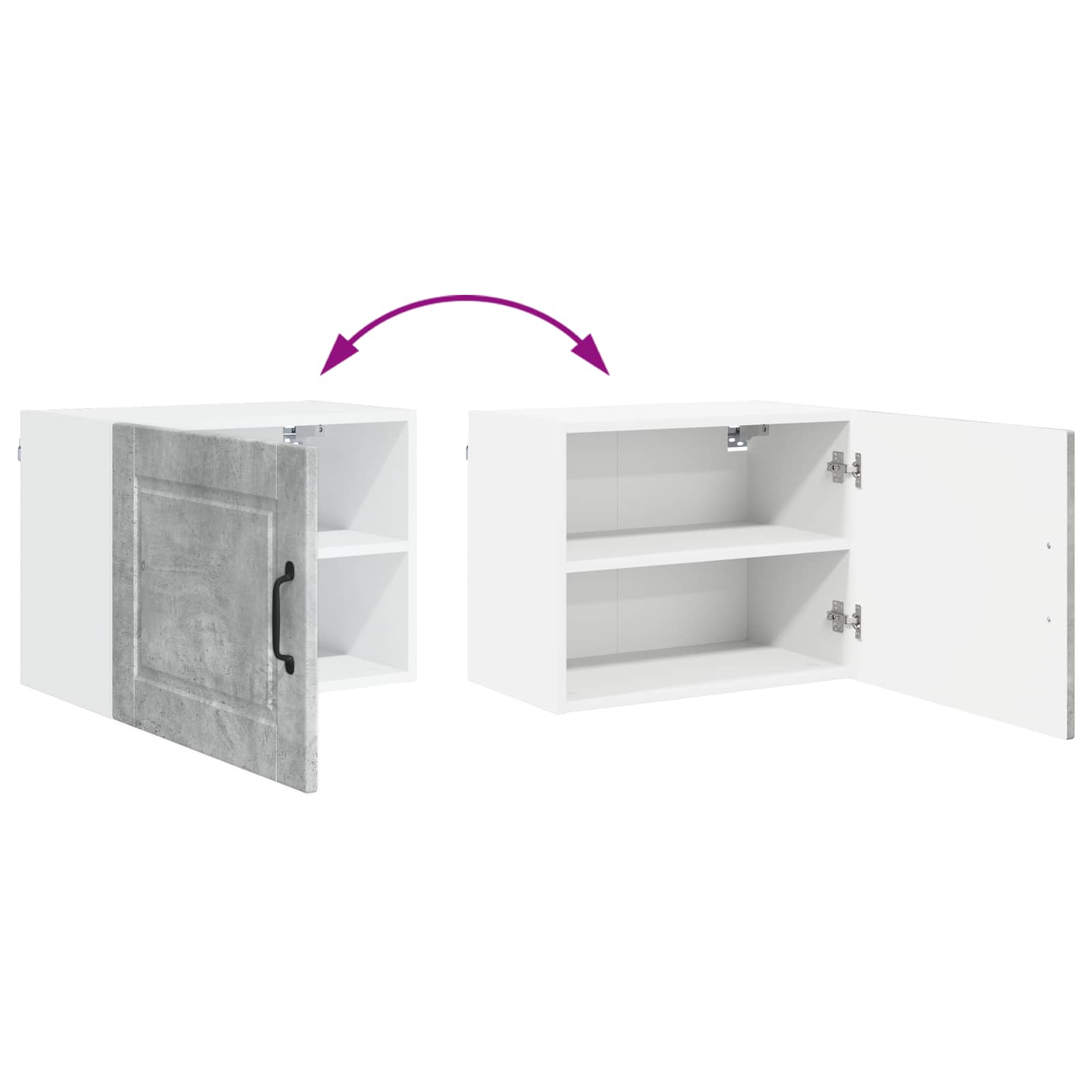 Ormar za Zid 2 pcs Betonski sivi 50 x 31 x 40 cm