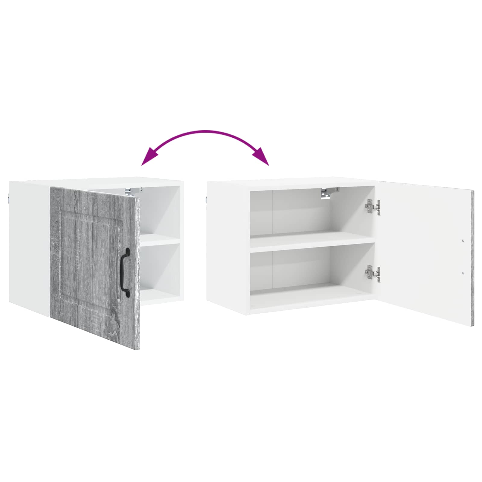 Ormar za Zid Siva Sonoma 50 x 31 x 40 cm Konstruirano drvo