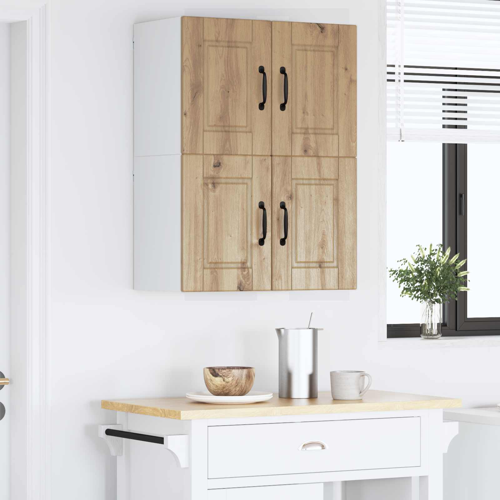 Ormar za Zid 2 pcs Umjetnički hrast 60 x 31 x 40 cm