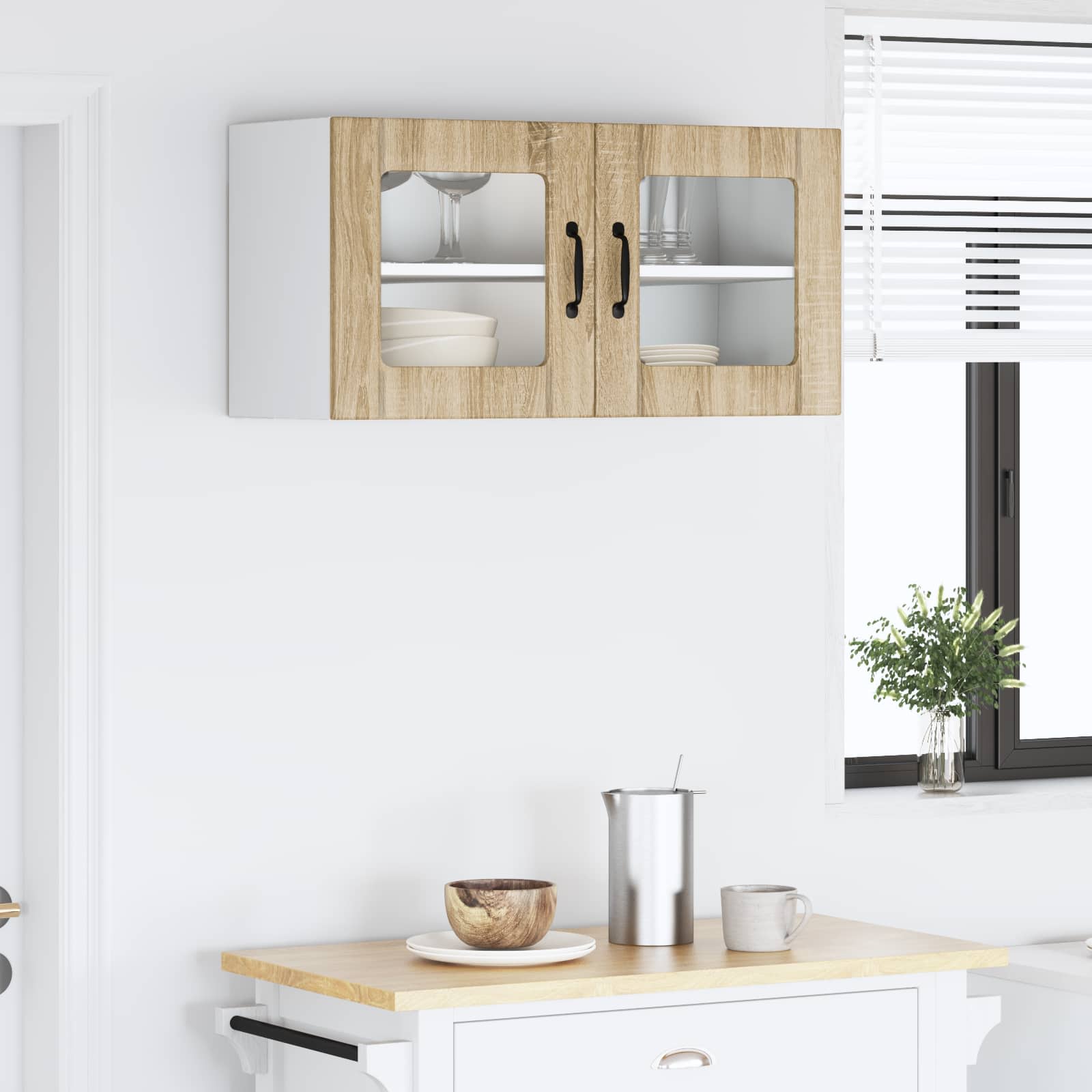Zidni stakleni ormar Sonoma hrast 80 x 31 x 40 cm