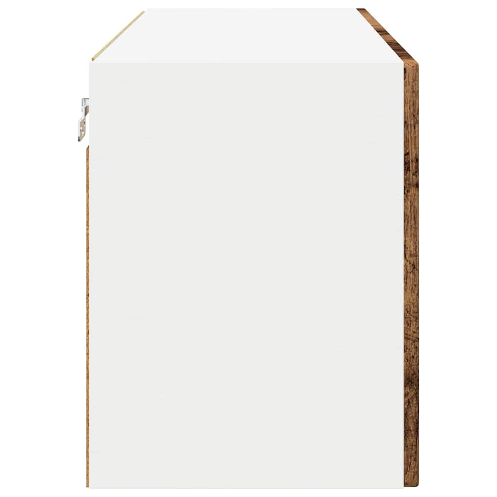 Zidni stakleni ormarić Staro drvo 80 x 31 x 40 cm